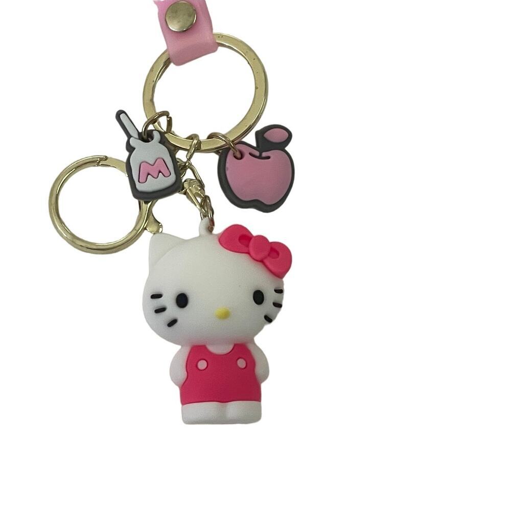 Hello‎ Kitty Keychain Bag Charm Wristlet Pink Anime NEW
